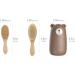6-in-1 Baby Grooming Set Natural Wooden Hairbrush and Comb Nail Clippers Nail Scissors Nail File and Tweezers for Kids and Newborns in Nice Gift Box Bronze B - Buy Online on GoSupps.com