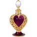 DNCG Perfume Refillable Bottle Portable Perfume Atomiser Heart Shape Enameled Empty Refillable Perfume Bottle Purple