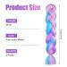 Aomig Braids Extensions - 2PC Colorful Art Hair for Box Braids | 24 Strands in Purple Pink Green & Blue - Buy Online on GoSupps.com