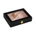 Cigar Humidor Box Cigar Case Cedar Wood Cigar Box Gift for 10-18 Cigars with Glass Top and Hygrometer Humidifier Bar Divider