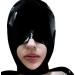Latex Hood Unisex Rubber Costume With Open Nose And Chin Mask For Men Black Small Black S