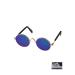 MMY Pet Sunglasses Metal Frame Small Round Sunglasses for Cat or Small Dog 1pc Golden+Blue