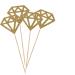 ibasenice Wedding D cor 300 Pcs Diamond Cake Topper Happy Birthday Topper Cake Picks Gold Diamond Topper Capacillos Para Cupcake Decor Cupcakes Diamond Cupcake Topper Paper Cup Wedding - Buy Online on GoSupps.com