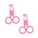 Milageto 2 pieces of contact lenses eye care contact lenses nice gift light lens accessories eyelid stretching tools pink