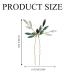 Flatser Green Crystal Wedding Hair Pins - Pack of 2 | Gold Rhinestone Bridal Accessories for Women - Buy Online on GoSupps.com