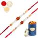 Ghasitaram Gifts Rakhi for Brother Rakhis Online - Set of 2-Rs115 Rakhis with 100 GMS of Dryfruits Mix Can Rakhi with 100 gms of Dryfruits Mix Can