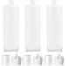 3 Pack 16 Oz HDPE Plastic Bottles with 6 Caps (in 2 Styles, Press up Disc, and Turret) - BPA Free Latex-Free, Food-Grade, Great for Shampoo, Body Wash, Sauce and More
