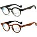 Multifocus Reading Glasses For Men Women Trendy Wood Grain Round Frame Glasses Anti Blue Light Readers(Couleur:Brown Grandeur:1.5x) - Buy Online on GoSupps.com