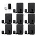 MorechiOce 8 pieces of razor holder hook razor holder shower without drilling wall waterproof adhesive hooks storage hook plug hooks for plug key cell phone stand black