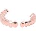 Alloy Hip Hop False Teeth Set - Upper & Lower Rose Gold Teeth for Halloween Parties & Fashion Shows - Buy Online on GoSupps.com