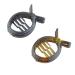 Parcelona French Round Inner Teeth Tortoise Shell and Black Cellulose Set of 2 Hair Clips for Women 2 Inch