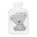 Hot water bottle with sweater cover 2 litres bed bottle with beautiful fleece print cover rubber hot water bottle with lid bear 5 092 grass