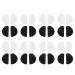 Exceart 20 pairs of D-shaped nose pads made of silicone glasses pad glasses nose nose piece glasses nose bridge holder repair set for glasses anti-slippad pebbles plates glass