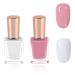 Nail Polish Set White & Pink Quick Dry Nail Varnish Chip-resistant Oil-Based French Tip Manicure Nail Polish Set Classic White Pink Nail Polish for DIY Nail Art No Need Cure