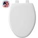 MAYFAIR 1843SLOW 000 Lannon Elongated Toilet Seat with Slow Close and Never Loosen Feature - Durable White Enameled Wood - 1 Pack - Buy Online on GoSupps.com