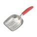 Large Metal Cat Litter Box Scoop Stainless Aluminum Alloys 13.8"*5.5"*1.8" (Red Handle)