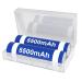LCLEBM Flat Top Battery 5500mAh 3.6V Rechargeable Batteries - 2 Packs