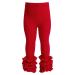 HOOLCHEAN Baby Toddler and Little Girls Cotton Ruffle Leggings 3-4 Years Slim Red