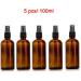 Mofun 5 Pack Amber Glass Spray Bottles 100ML Empty Fine Mist Spray Bottle for Cleaning Perfume Cosmetic Sprays Atomiser Liquid Container Travel Bottle - with Extra 2x Spray Nozzle - Buy Online on GoSupps.com