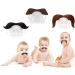 L sgos Mustache Pacifier Set | 3 BPA-Free Silicone Pacifiers for Newborns | Sweet Gentleman Gift - Buy Online on GoSupps.com