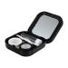 Solustrative contact lens container cosmetic case tweezers for contact lens holder travel case for contact lenses remover applicator lens tool travel supplies eyes suite glasses case plastic as shown 7x7x2.5cm
