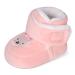 Matt Keely Baby Boys Girls Cartoon Anti Slip Soft Sole Thick Slipper Booties Infant Crib Shoes for Toddler Crawler Winter Boots with Plush Lining 0-6 Months Pink