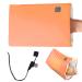 Pocket Pouch Graphene Heating Hand Warmer 3 levels of heat with USB Powered Electric Heated Pad Rechargeable Hot Water Bottle Bed Warmer Hand Warmer Bed Warmer Winter Gift Orange