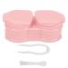 Brrnoo contact lens box contact lens container portable dustproof contact lens storage set with tweezers staff remover tool (pink)