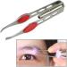 2pcs LED Eyebrow Tweezers - Stainless Steel Hair Removal Makeup Tools with LED Lighting - Buy Online on GoSupps.com