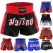 MRX Boxing Shorts for Men Training Fighting Muay Thai Shorts Boxing MMA BJJ Short Kickboxing Trunks Clothing Black/Red Large Short