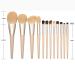 12-Piece Wooden Handle Makeup Brush Set - Premium Powder Shadow & Eyebrow Tools for Flawless Beauty - Buy Online on GoSupps.com