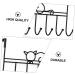 LABRIMP College Essentials 7 Door Hook Towel Hooks Cabinet Hooks Wood Decor Coat Hook Coat Hanger No Trace Bedroom Door Office 42X22CM Black - Buy Online on GoSupps.com