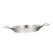 Zerodeko Stainless Steel Pan Wok Frying Pan Camping Dishes Utensils Grilling Pan Pasta Serving Plate Outdoor Grill Pan Steel Frying Pan Non Stick Griddle Pan Sticky Pan Work Flat 31.80X22.00X3.50CM Silver