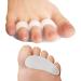 Chiroplax Hammer Toe Cushions Pads Temporary Straightener Corrector Overlapping Relief Separator Crest Splint, 4 Pack (Size Regular, White)