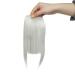 SEGO Clip-in Pony Hairpiece Extensions - Realistic Silver Gray Fringe Bangs - One Piece Front Hair Extension - Buy Online on GoSupps.com