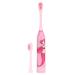Electric toothbrush for children beautiful toothbrush for tooth cleaning with cartoon pattern for oral care - food quality soft brush hair (pink)