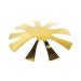 Easy French Smile Cut Line Edge Nail Cutter Acrylic Easy French Smile Cut V Line Tips Manicure Edge Trimmer Almond Shape Pro 9 Size Nail Art Template Tool (1Pcs - Gold)