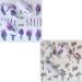 12 Sheets Variety Water Sticker Easy To Use Women Decoration Butterfly-shapeAnd Flowers Bloom Colorful Nail stickers - Buy Online on GoSupps.com