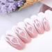 Sethexy Valentine Mandel False Nails - 24Pcs Pink Heart Acrylic Press-On Nails for Women & Girls - Buy Online on GoSupps.com