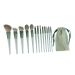 minkissy 1set Makeup Brush Set Loose Powder Wooden Foundation Brush Professional Makeup Brush Smudge Brush Highlight Brush Green Powder Portable Miss Wooden Handle Mix Paint