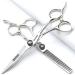 Japan 440 Steel Scissors Professional Hairdressing Scissors For Barber Thinning Hair Shears 5.5/6/6.5 inch (6 inch-2pc)