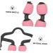 Healeved Multifunctional Foam Roller Massage Device 4-Wheel Muscle Roller for Leg & Forearm Massage | Myofascial Fitness Tool in Pink (26x24cm) - Buy Online on GoSupps.com