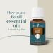Basil Essential Oil 15ml by Young Living | Soothes Muscles | Vegan Gluten-Free | Aromatherapy & Massage | Calming Aroma Topical Use - Buy Online on GoSupps.com