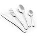 24 Piece Cutlery Set Stainless Steel Flatware Set with Knife Spoon Fork Service for 6 Dishwasher Safe Fork and Spoon HUAN TAI
