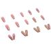 Justotry 24-Piece Gold Glitter Coffin French Nails - Glossy Pink & Coffee Ballerina Artificial Nail Art for Women | Stylish Fake Fingernails - Buy Online on GoSupps.com