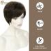 Short Brown Pixie Cut Wig with Bangs - Layered Synthetic Hair for Women | Daily & Party Wear - Buy Online on GoSupps.com
