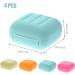 Healeved 4pcs Box Bathroom Soap Dish Soap Savers Case Container Soap Dish Holder Soap Dish with Lid and Drainage Soap Dish Case Draining Soap Saver Soapdish Handmade Soap Travel Soap Box 7.00X7.00X4.00CM As Shown - Buy Online on GoSupps.com