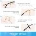 Gold Round Metal Blue Light Blocking Reading Glasses 1.5x for Men & Women - Anti Glare Computer Glasses with Magnification - Firmoo - Buy Online on GoSupps.com