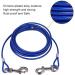 GOTOTOP Heavy Duty Chew Proof Dog Tie Out Cable - 16.4ft Double Heads Chew Resistant Leash for Outdoor Safety - Blue - Buy Online on GoSupps.com