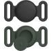 Vancle 2-Piece Silicone Waterproof Case for AirTag Dog Collar | Protective Cover for Pets | Black & Dark Green - Buy Online on GoSupps.com